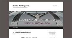 Desktop Screenshot of gazeta-kolekcjonera.myvimu.com